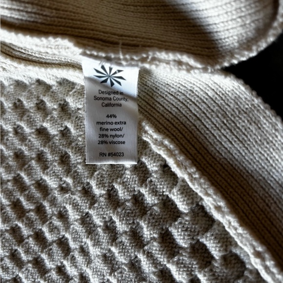 Athleta Cream Textured Crew Neck Sweater - Picture 6 of 6